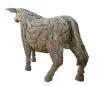  Product image 4 of the product “Standing Bull. Artistic made made from single teak wood pieces. The head is carved wood. The size is 247cm Length. ”